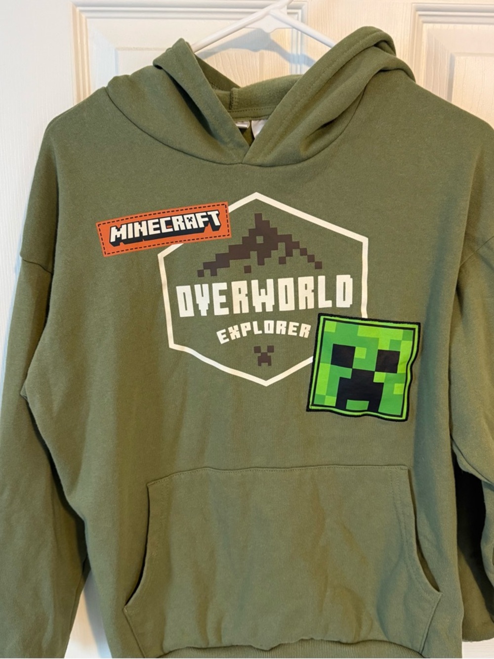 Minecraft Kids' Overworld Explorer Olive Hoodie